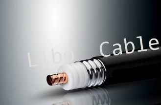 1-5/8 Inches  Helix Copper Tube RF Coaxial Cable , 1-5/8 Inches PE Jacket RF Feeder Cable For Metro Stations